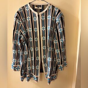 Dakota West Striped leather zippered jacket - size 2 XL